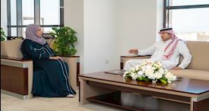 زيارة واجتماع مع المديرة العام لمركز الإحصائي لدول مجلس التعاون لدول الخليج العربية